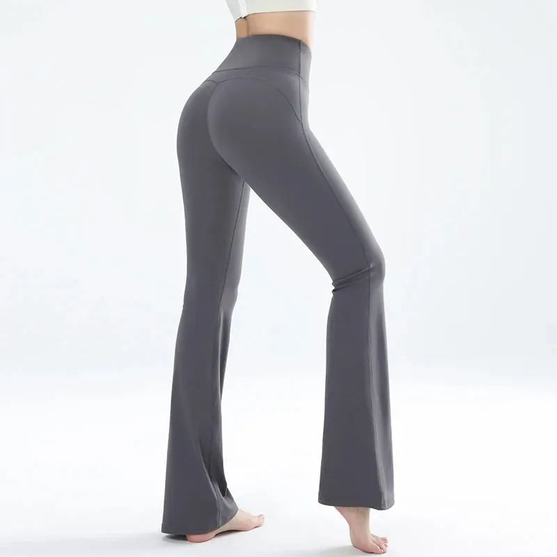 Trendy Yoga High Waist FlaredLeg Pants