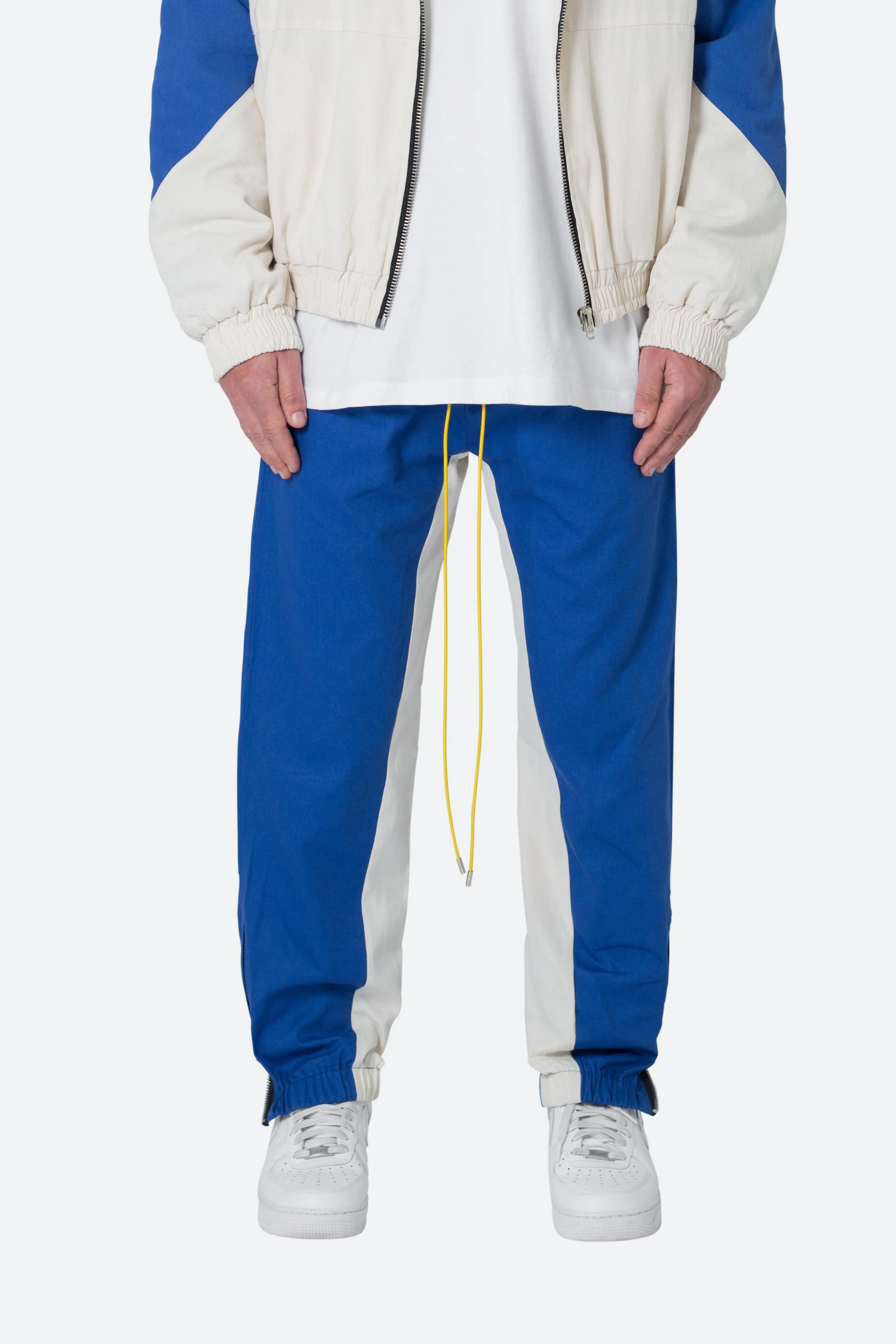 Twill Racing Pants - Blue/Natural