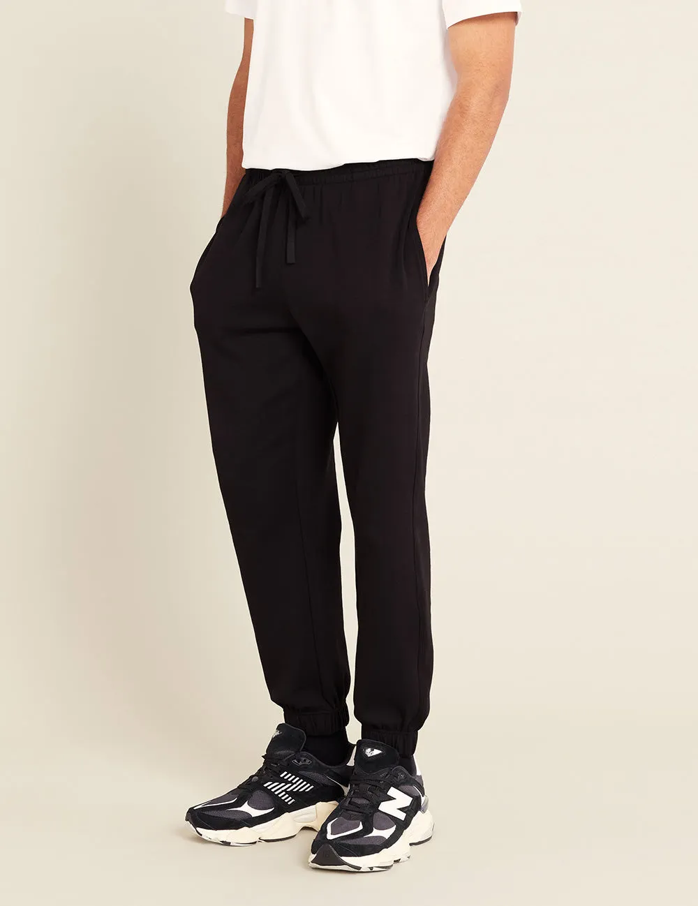 Unisex Cuffed Sweat Pants - Black