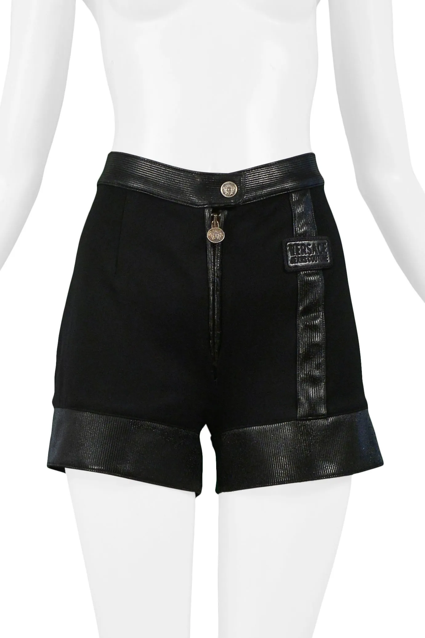 VERSACE COUTURE BLACK SHORTS