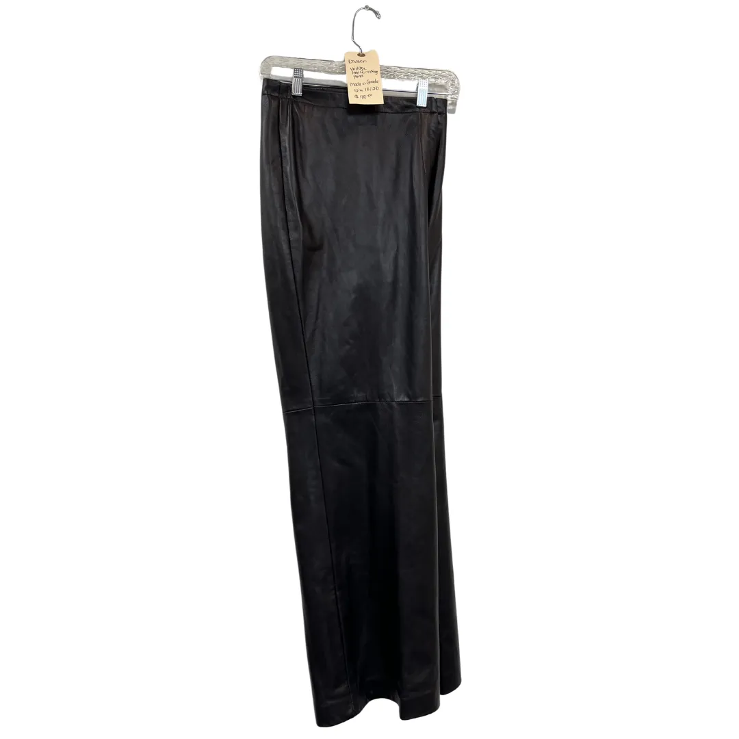 vintage wideleg leather pants - 18/20