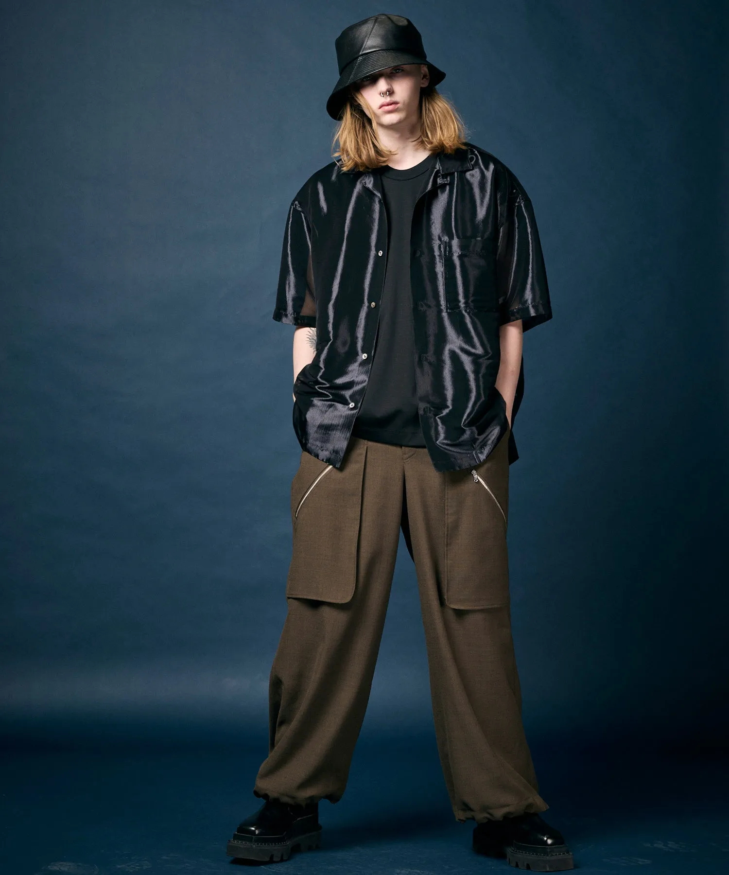 Wrap Cut Wide Cargo Pants